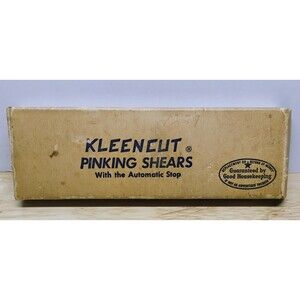 Vintage Kleencut Pinking Shears Scissors In Box Automatic Stop No 389 USA